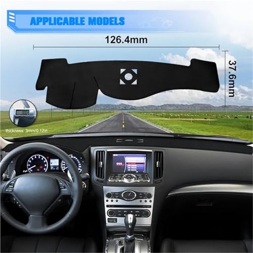 Alfombrilla de cuero para salpicadero Infiniti G37 G25 G35 interior 4
