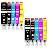 Amaprint 10 XL Cartouches Compatible avec Canon PGI 550 CLI 551 pour Pixma IP7250 IX6850 MG5450 MG5550 MG5650 MG5655 MG6450 MG6650 MX725 MX925
