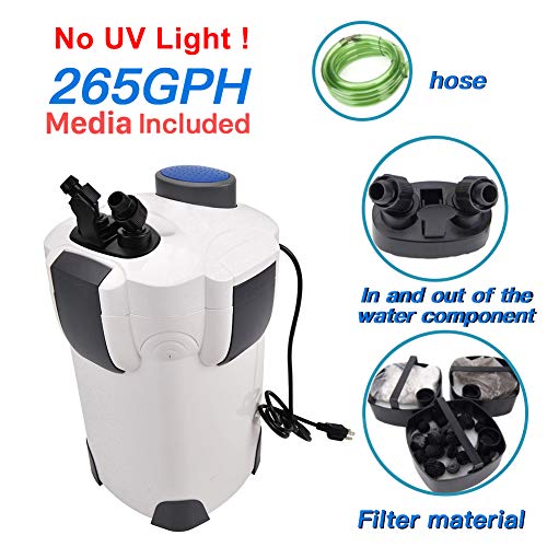Polar Aurora 3332824 Free Media 265Gph / 370Gph / 525Gph External Aquarium Filter With Builtin Pump Kit Canister thumb #1