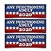 2 PACK! Any Functioning Adult 2020 Funny Bumper Sticker 3" x 9" Car Truck Vinyl Decal Political Presidential Election Made In USA