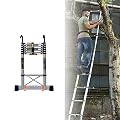 Telesladder Aluminum Telesladder with Detachable Hooks, Extension Ladders for Office/Courtyard/Home, Adjustable Steps Climbing Frame Telescope/3.5M/11.5Ft