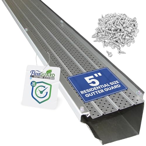 FlowGuard Gutter Guard, USA Made Professional DIY 5 Inch 50-...