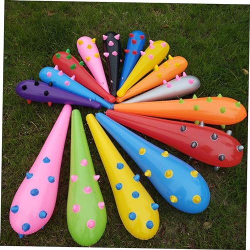 Toyvian 24 Pcs Mulher Cheerleading Prop Inflável Badalo Martelos Infláveis ​​Taco De Beisebol Varas