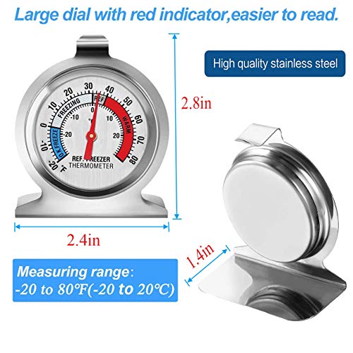 Reviews for Freezer Refrigerator Thermometers Large Dial Thermometer