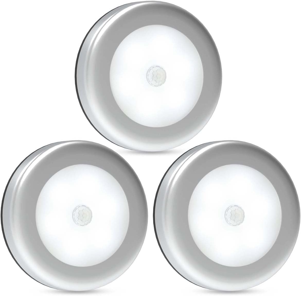 Motion Sensor Light Indoor, 3 Pack Cordless Battery Operated LED Step Night Light Wall Light