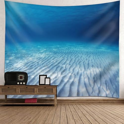 Tapisserie mer sous l'eau 150x130cm tenture murale pour chambre et salon