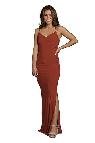 David's Bridal Jersey Cowl Neck Cross Back Sheath Dress