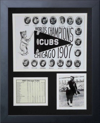 Legends Never Die 1907 Chicago Cubs cadre photo collage rétro