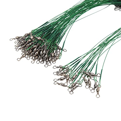 VGEBY 100PCS Líderes de acero para pesca 15cm miniatura 3