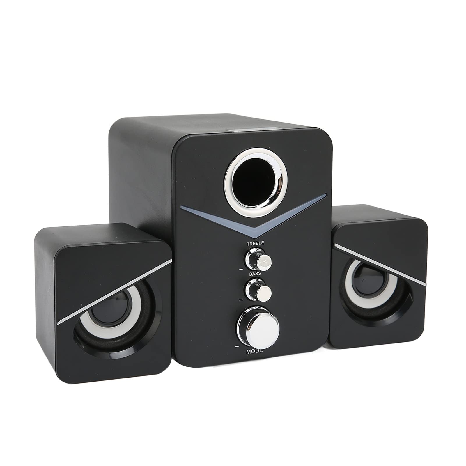 Altoparlanti per Computer, Altoparlante per Computer Compatto con Subwoofer, Altoparlante Multimediale da Scrivania Bassi Profondi a 2.1, con Luce Ambientale Blu, per Feste di