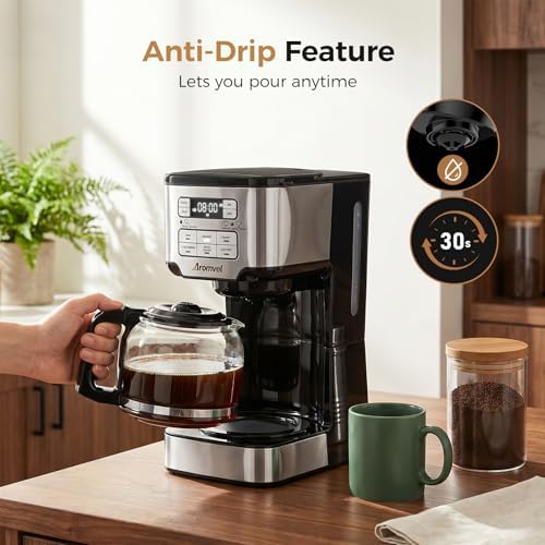Aromvel 12-Cup Drip Coffee Maker Programmable, Adjustable Brew Strength — view 7