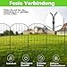 Gartenzaun 10 Stück Komplettset Dekorative Metallzaun Steckzaun, Oberbogen Gartenzaun Metall Zaunelemente, Zaun für Hunde (Oberbogen-A)