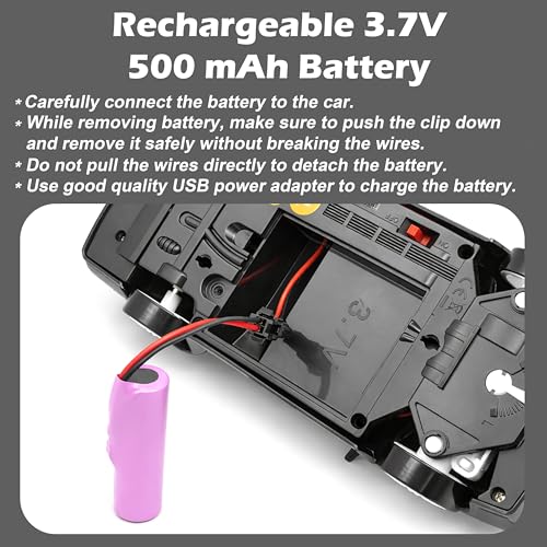 Image of 2.4GHz Remote Control Rally Drift Car Toy for Kids with LED Lights - 4WD 15Kmph RC Drifting Car with Extra Rubber Tires, Cones Barriers & Rechargeable Battery - Color and Design As Per Stock