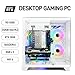 LXZ Gaming PC Ryzen 5 5500, GeForce RTX 3050 8GB, 16GB DDR4 RAM, 512GB NVME 3.0 SSD, White Prebuilt Desktop Computer for Gaming & Productivity