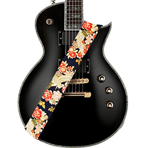 Amumu Peony Crane Sangle de guitare pour guitare acoustique, guitare électrique et basse 5,1 cm de large - Les Beatles, Paul McCartney, John Lennon, RIngo Starr, George Harrison Amumu Peony Crane Sangle de guitare pour guitare acoustique, guitare électrique et basse 5,1 cm de large – Image 8