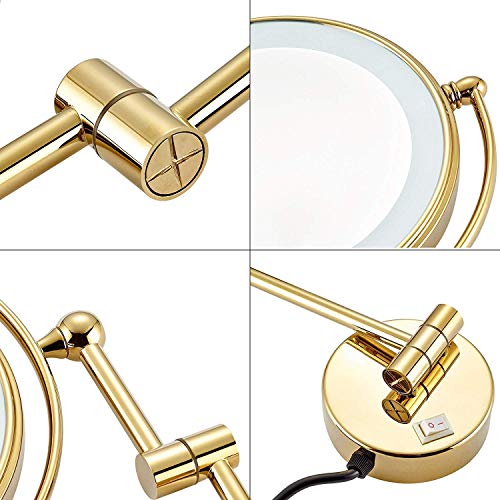 Miroir maquillage LED 10X JCAKES pour illuminer votre routine beauté coiffeuse - 5