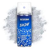 Face and Body Glitter Spray, Glint Rainbow Holographic Glitter Hairspray Shimmer Makeup for Women, Quick Drying Long-Lasting Glitter Spray for Rave Accessories, 4.05 fl oz