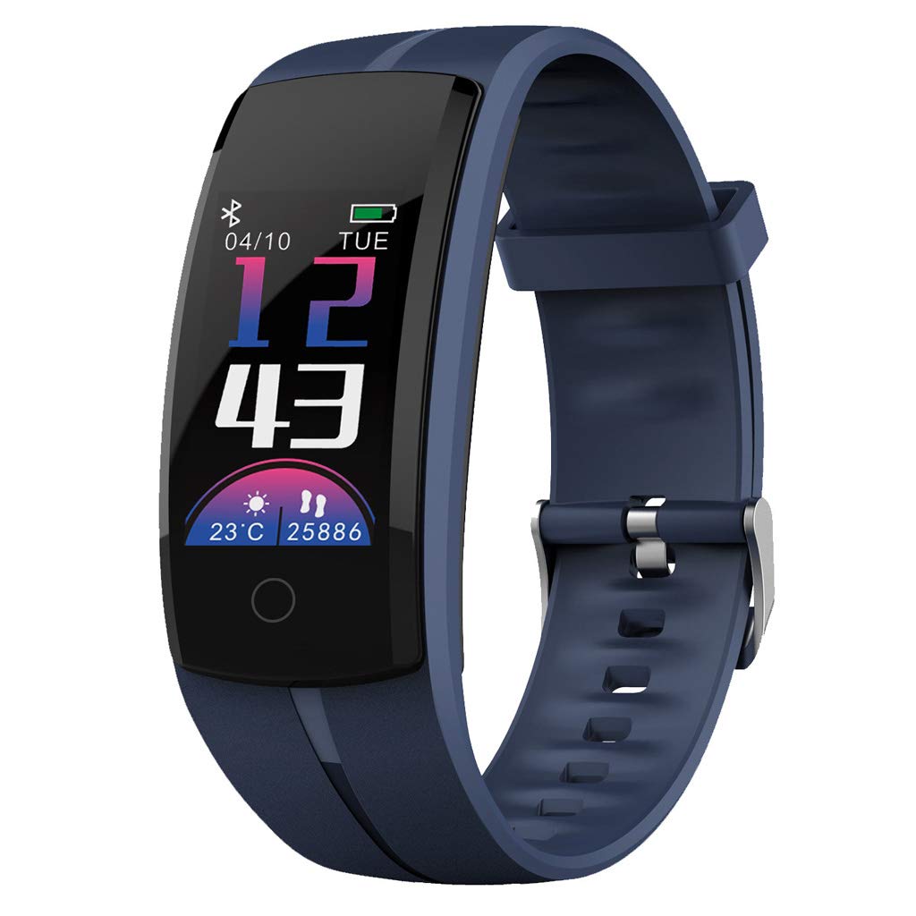 Activity Trackers, Impermeable Fitness Trackers Pantalla A Color Reloj Inteligente con Monitor De Ritmo Cardíaco Pasos para Hombres/Mujeres para Android iOS