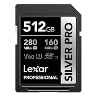 Lexar SILVER PRO SD Karte 512GB, UHS-II SD Speicherkarte, V60, U3, C10, bis zu 280MB/s Lesen, 160MB/s Schreiben, SDXC-Karte für DSLR/Kamera/Fotografen/Videofilmer/Enthusiasten (LSDSIPR512G-BNNAA) – Ansicht 1