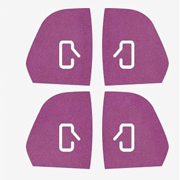 Suede Door Button Decals for Tesla Model 3 Highland & Model Y Juniper, Luxury Soft-Touch Interior Trim, Scratch-Proof Button Protectors Purple