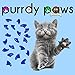 Purrdy Paws Soft Nail Caps for Cat Claws Blue Small