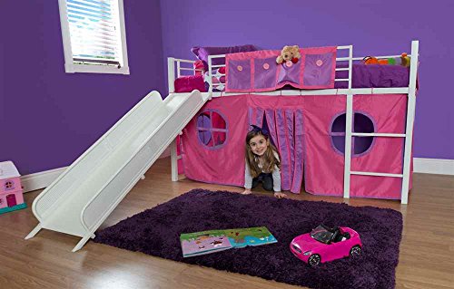 DHP Curtain Set for Fantasy Loft Bed - Pink