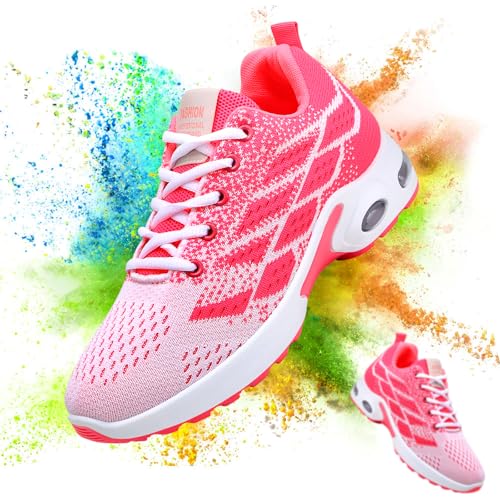 Image of Padgene Womens Sneakers Air Cushion Running Shoes Lightweight Tennis Walking Shoes Mesh Breathable Gym Work Fashion Sneakers Athletic Comfortable Casual
