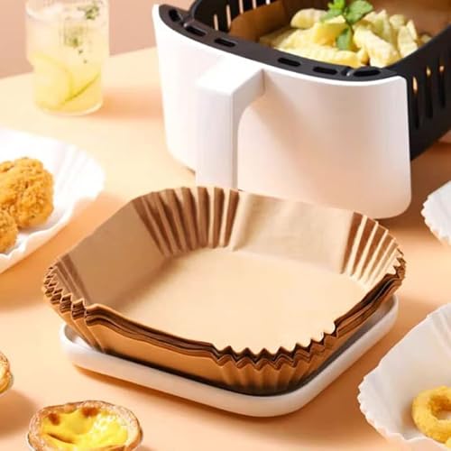 Miniatura 2 de Papel Freidora Aire, 100 Piezas Papel Air Fryer Cuadrado Bpa Free 16-20cm, Material Seguro Y Sostenible, Papel Para Freidora De Aire Perfecto Para Cosori Cecotec 3-4.5l