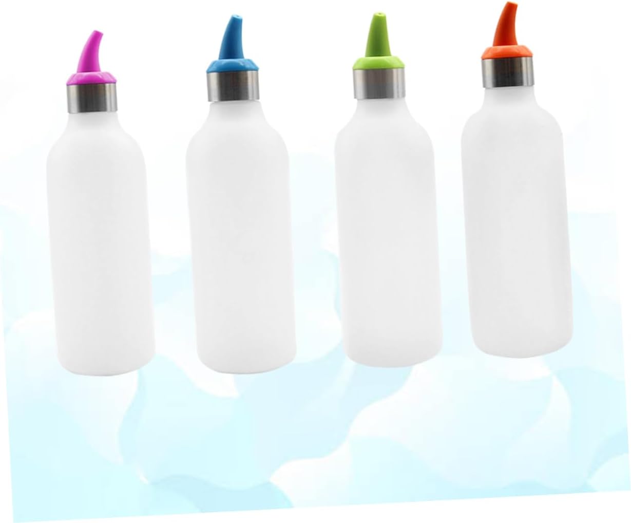 8pcs Salad Dressing Squeeze Bottle for Tomato Sauce Jam and Salad Dressing Storage Includes Orange Rosy Green Colors Capacity for Home Kitchen Use