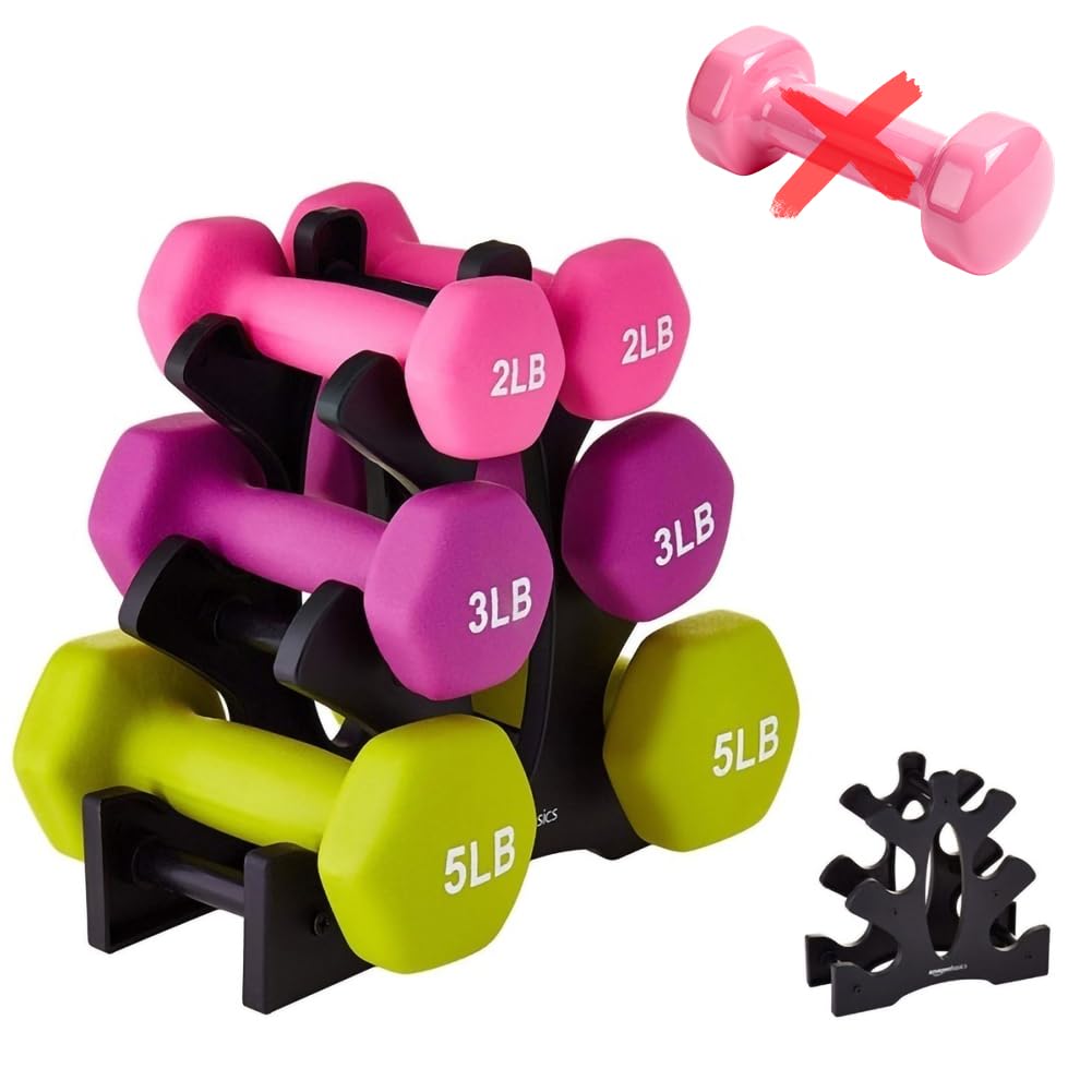 3 Tier Dumbbell Rack, Dumbbell Weight Storage Stand for Home Gym Strength Training, 23x22.5x8.5cm (Dumbbells Not Included)