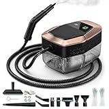 Steam Cleaner, 3 Level Adjustable Pressurized Steam Cleaner for Home, 15s Heat-Up Handheld Steamer for Cleaning, 1.9 Qt Tank Portable Steam Cleaner for Car, Home, Tile, Grout, Rose Gold