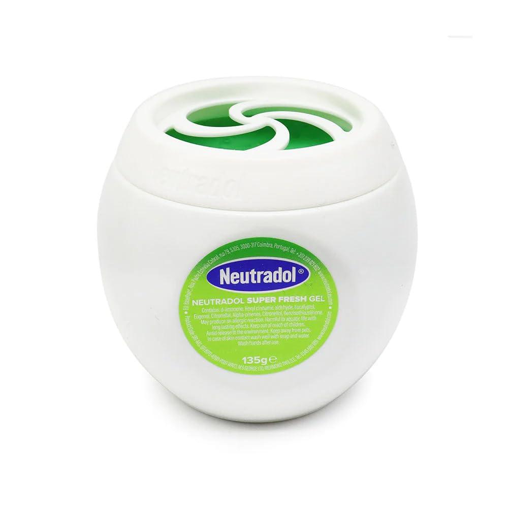 Neutradol Gel Odour Destroyer Super Fresh (6 pezzi) – Deodorante per ambienti per la casa – efficace eliminatore di odori e neutralizzatore – rimozione degli odori di muffa – con magnete Cheeroo