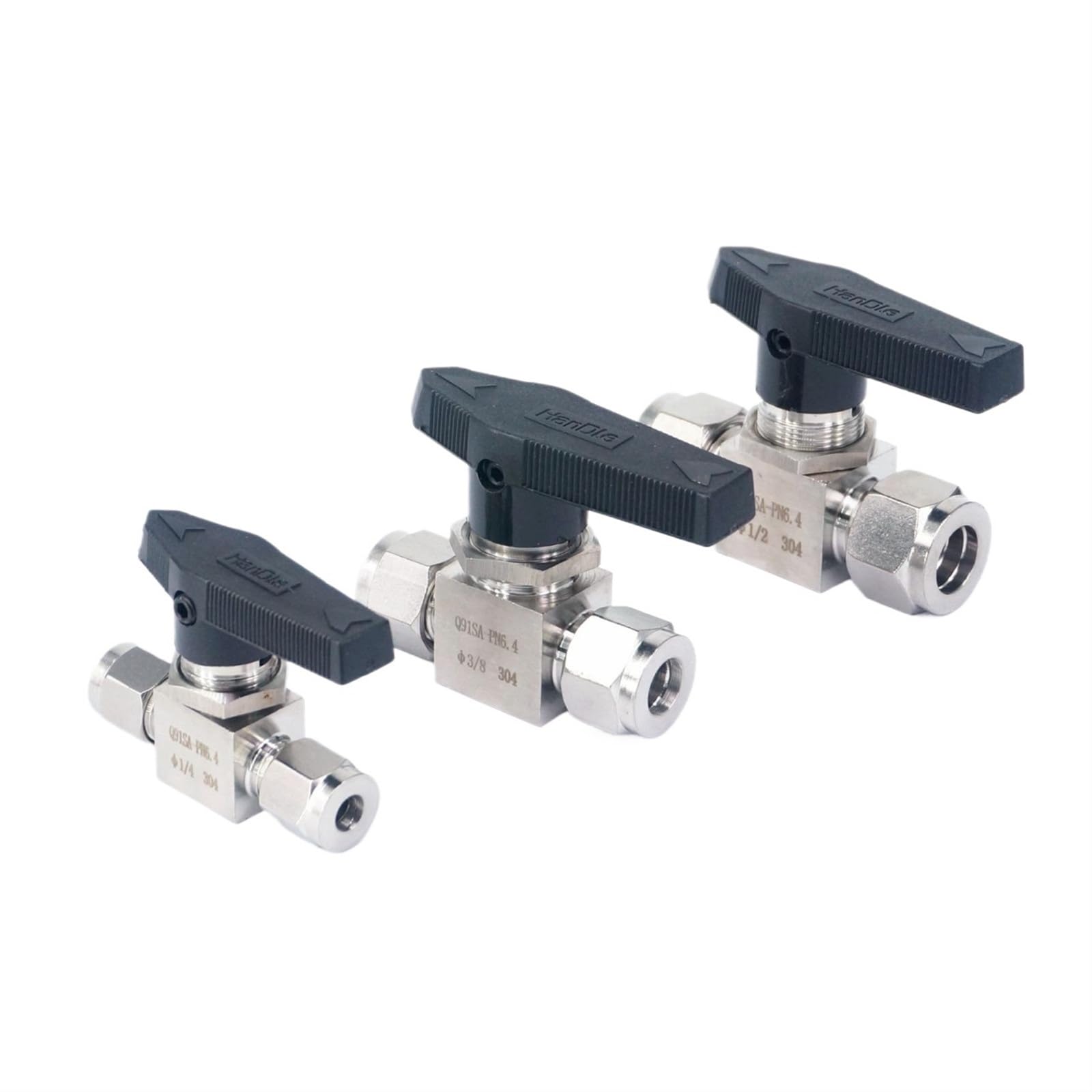 Vanne à boisseau sphérique 3/4 en inox 304 pour tube 3 à 20mm PN6.4