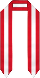 DABOYOZHZH Peru Flag Graduation Shawl Sash Stole Wraps Scraf For International Study Pride Women Men