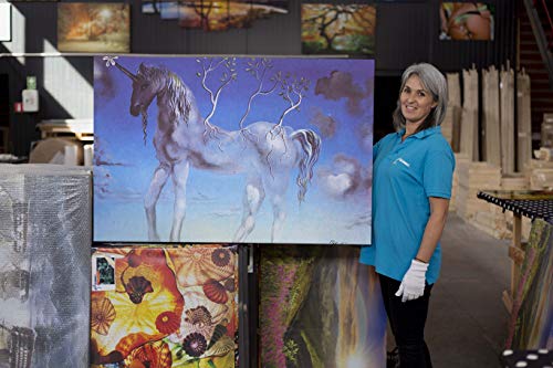 Startonight Canvas Wall Art - Salvador Dali Unicorn, Reproduction Framed 32 X 48 Inches #TOP4