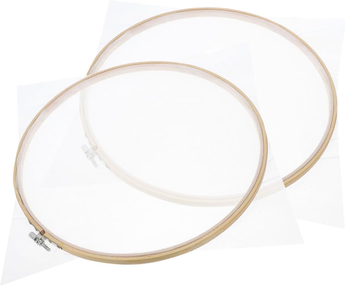 ORFOFE 2pcs Wooden Paper Making Frame Round Mesh Screen for Paper Crafting Supplies Kit