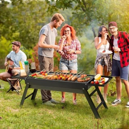 Parrilla portátil contra el mal espacio: barbacoa de carbón para acampada 3
