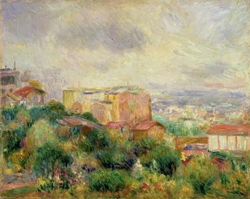 Tableau Vue de Montmartre par Renoir impression sur toile pour habiller un grand mur