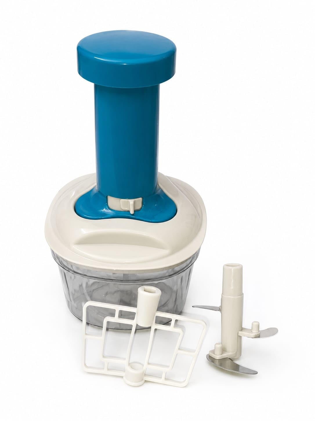 Multi-Purpose Manual Food Chopper with Whisking Blade, BPA-Free, Push-to-Chop, Anti-Skid Base, for Vegetables, Fruits, Nuts and Eggs-image-35