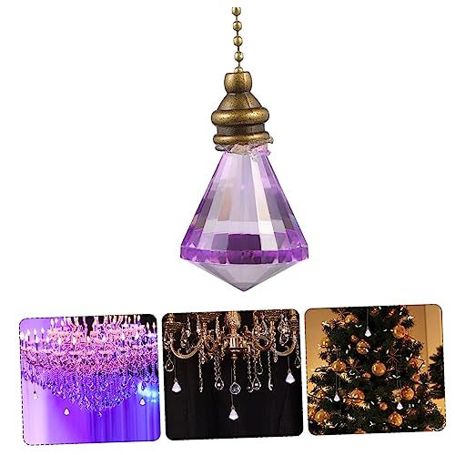 Image of Yardwe Decorative Crystal Hanging Pendant Gemstone Shaped Prism Lamp Ornament for Indoor and Outdoor Use Quality Crystal Hook for Easy Hanging and