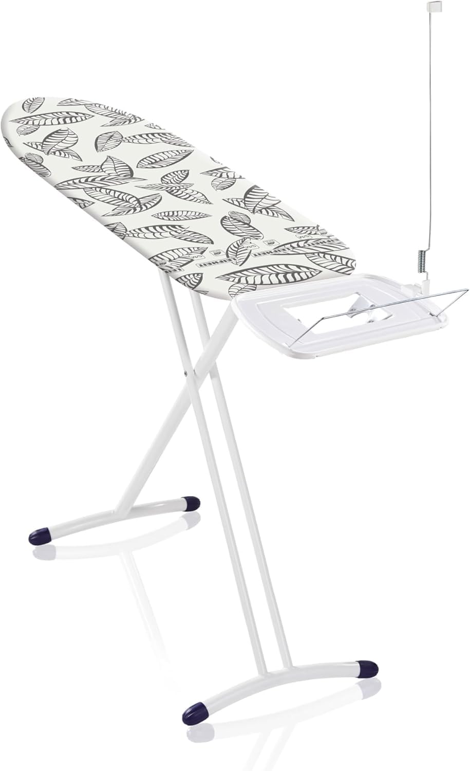 Leifheit Tabla de planchar plegable Air Board Express M Solid, mesa de planchar estable y ultraligera, tabla de planchado regulable en altura, Rojo/Blanco (72565)