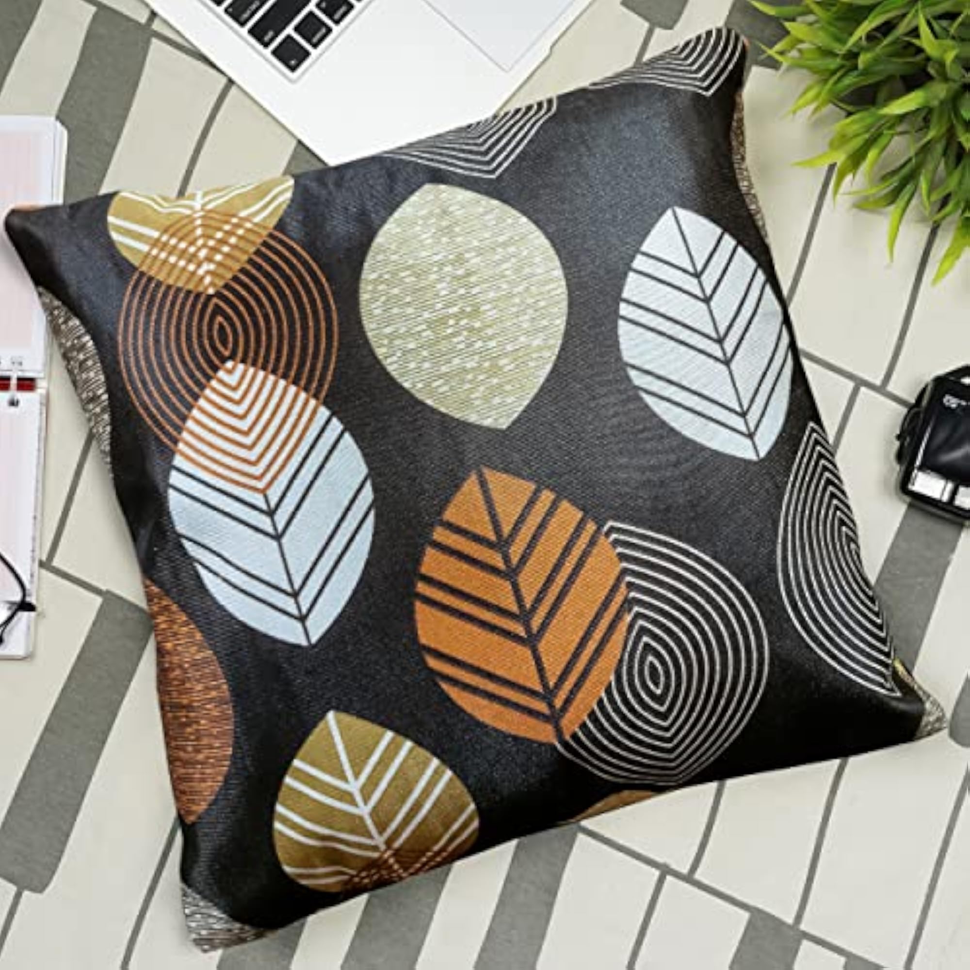 Set of 3 Reversible Decorative Cushion Covers