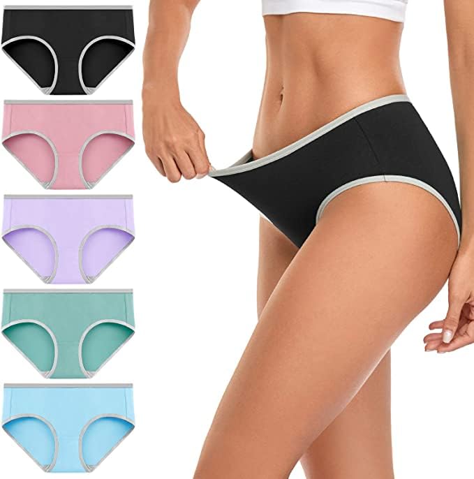 Women's Cotton PN-018 Fitted Bikini Style Underwear | Women Thong Panty | Low Rise Sexy Solid Hipster Sexy Lingerie Panties Briefs | 100% Super Cotton Combo (Multicolor) (Pack of 5).-image-26