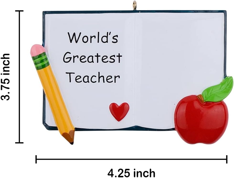 World's Greatest Teacher Christmas Ornament 2026 Personalized Student Gift image 4