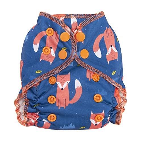 Thank U Mom Newborn Cloth Diaper All In One Bamboo Cotton For Less 12Pounds Baby Pack Of 4 (Fox) #TOP5