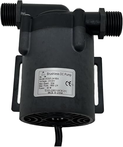 Miniatura 5 de SHYSKY DC55F-24160A 24VDC Pequeña Bomba de agua sin escobillas de eficiencia energética 80W 52.5 ft 52ft Lift 475GPH Bajo nivel de ruido,