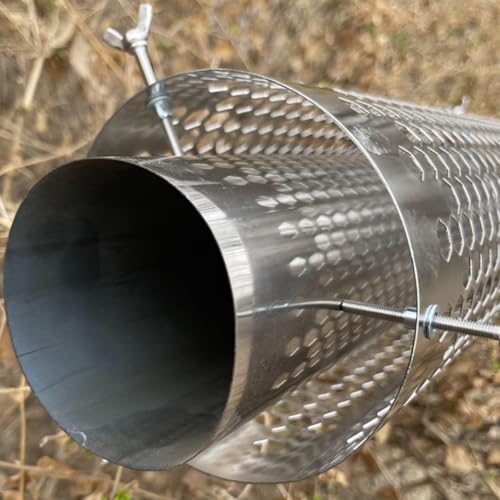Chimenea de acero inoxidable para estufa de camping con ajuste de tornillo 4