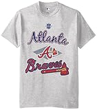 MLB Atlanta Braves Men's 58T Tee, Steel Heather, Medium