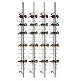 WANLECY 10Pcs Eyeglass Display Racks Frame Aluminium Wall-Mounted Sunglasses Storage Organizer...