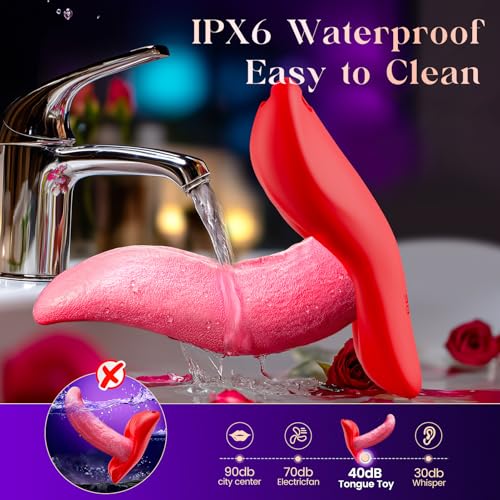 Image of BIG SHOCKED Female Sex Toys Wearable Vibrator - Realistic Tongue Licking Women Couples Sex Toys, APP Remote Control Adult Toys with 9 Vibrations Double-Ended Dildos for G Spot Vibrating Panties